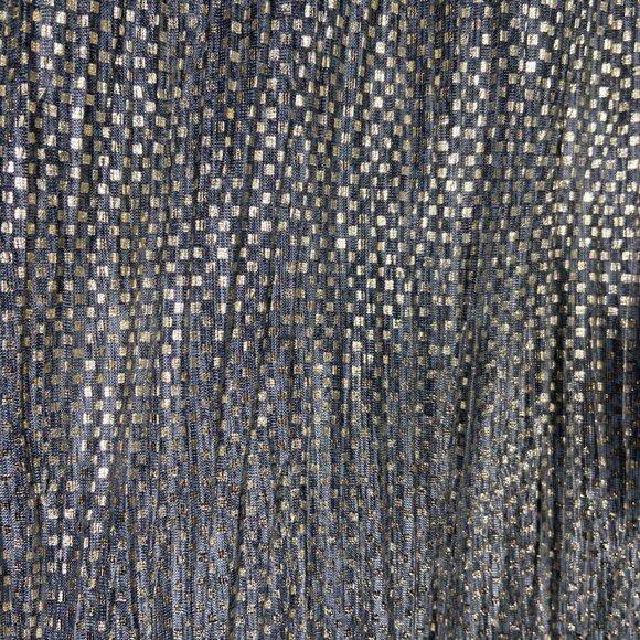 Anthropologie X Sabina Musayev Dress Size M Eugine Gold Gray Accordian Tie Date - Picture 7 of 13